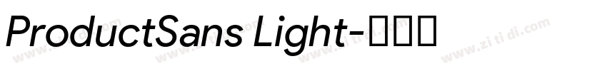 ProductSans Light字体转换